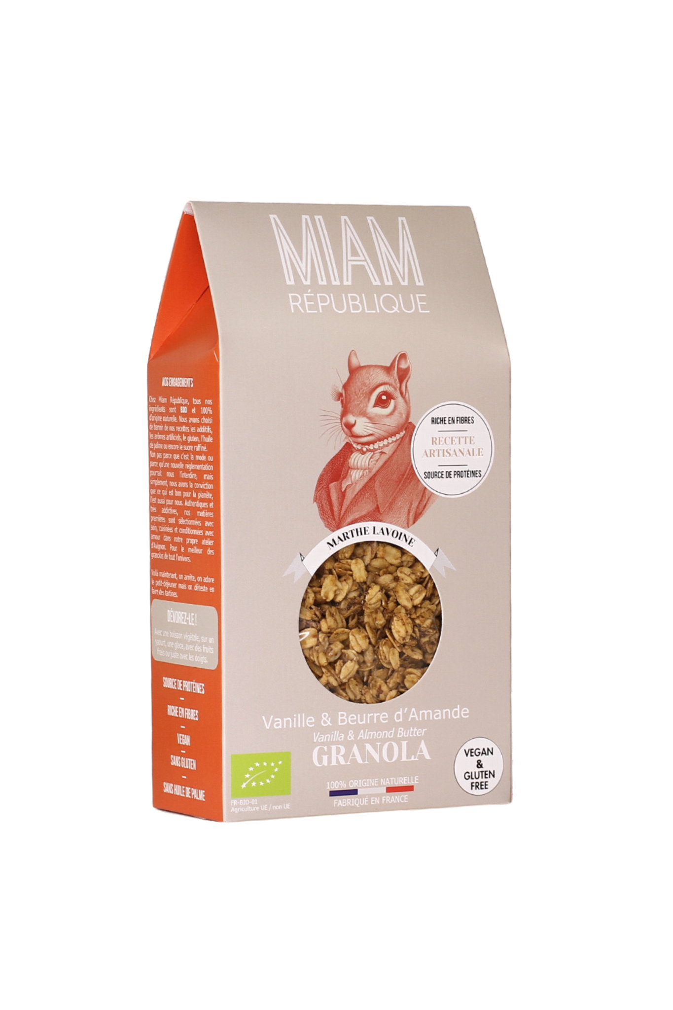 Nouveau : Granola Vanille Bourbon & Beurre d'Amande - 350g -