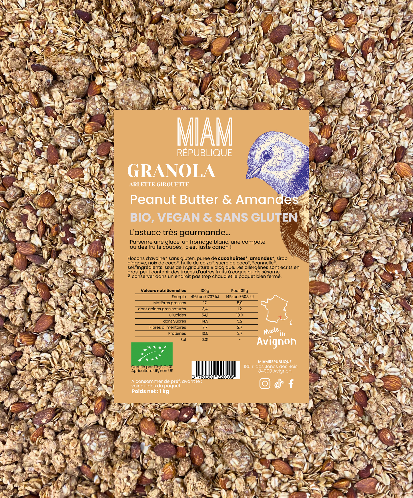 Granola Beurre de Cacahuète & Amandes - 350G -