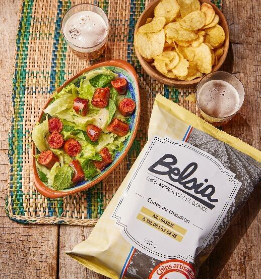 Chips Artisanales à l'Ail et au Basilic