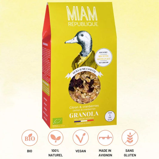 Muesli croustillant Citron & Cranberries 350g muesli crunchy