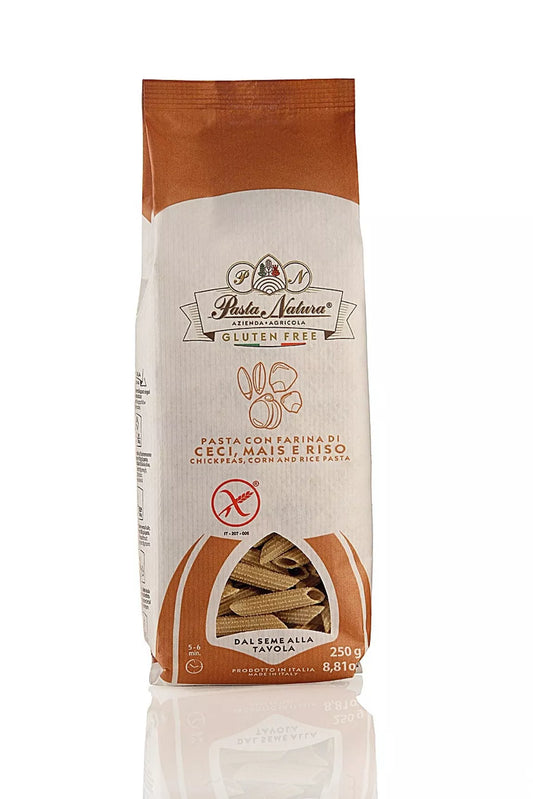 Penne aux Pois Chiches, Maïs et Riz Sans Gluten