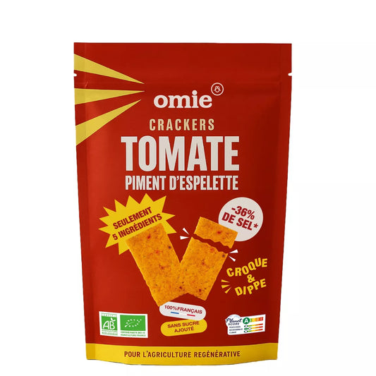 Crackers tomate et piment d'Espelette AOP bio - ingrédients français - 100 g