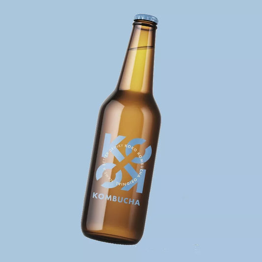 KOKO Kombucha - Original (Thé vert / Thé noir - Sans-alcool - Bio - Français - Sans gluten - Faible en sucres)
