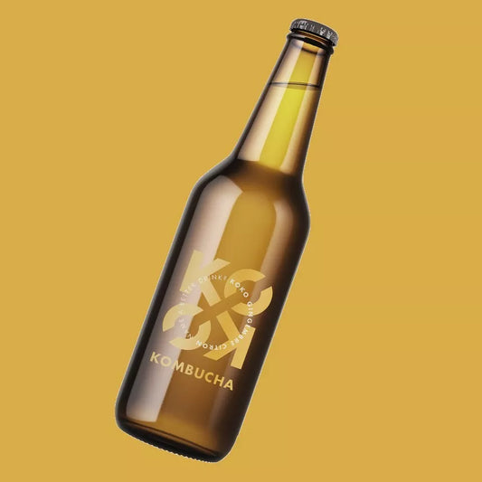 KOKO Kombucha - Gingembre Citron (Thé vert / Oolong - Bio - Sans-alcool - Bio - Français - Sans gluten - Faible en sucres)