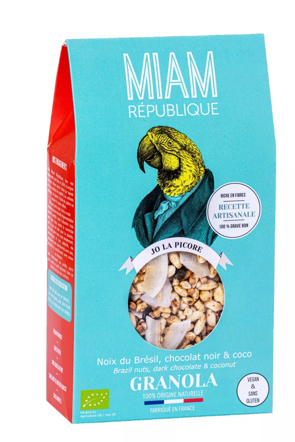 Granola Noix du Brésil, Chocolat noir & Noix de coco - 330g - muesli crunchy