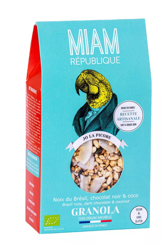 Granola Noix du Brésil, Chocolat noir & Noix de coco - 330g - muesli crunchy